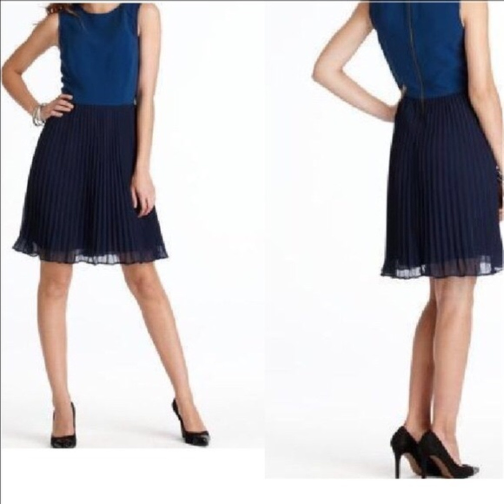 LOFT Blue Pleated Skirt Dress | Size 0
